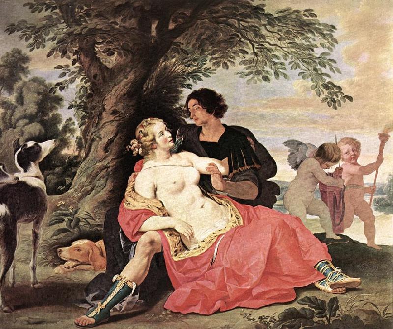 JANSSENS, Abraham Scaldis and Antwerpia af Sweden oil painting art